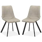 MX Sofa Eetkamerstoel Pluto - Sand (set van 2 stuks)
