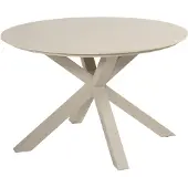 Hartman Xander ronde tuintafel 120 cm - aluminium frame - beige keramisch tafelblad