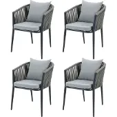 Axi Faye Stoelen Antraciet – Set 4 stuks