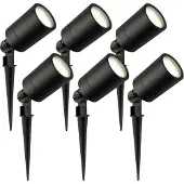 LEDVION - 6X LED Prikspots - 4000K - Zwart - 5W - IP65