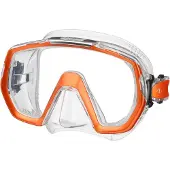 Tusa Freedom Elite – Premium snorkelmasker & duikbril met single lens, breed gezichtsveld en Freedom Technology – Transparant/Oranje – M1003 EO