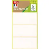 APLI witte etiketten in etui - 6 stuks