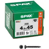 Spax 1191040450453 Houtschroef 4.5 mm 45 mm T-STAR plus Staal Zwart BLAX 200 stuk(s)