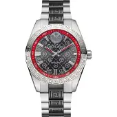 Carlo colucci Analoog horloge 'Dorigotti' grijs / antraciet / rood / zilver