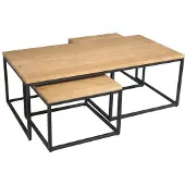 Starfurn Salontafel Dakota Naturel 120cm Set van 3