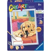 Ravensburger schilderen op nummer Dog Love met glitter