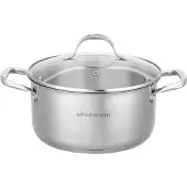Arthur Martin AM2513 28 cm Stockpot with Lid – Stainless Steel – All Hobs Including Induction