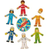 Goki Puzzel: CARRIERE-ZOEKER, draaischijf diam.14cm, 38-delig, hout, 3+