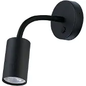 Licht-Erlebnisse Wandlamp Eye Flex S, dimbaar, zwart, Woon-/ Eetkamer, metaal, Modern, wandlamp