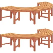 vidaXL Boom Bank 8 -Seater 2 st 160 x 80 x 45cm Naturel