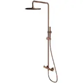 Omnires Y - Doucheset met kraan, diameter 25 cm, koper Y1244MCP