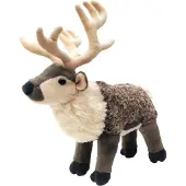 Wild republic knuffel rendier junior 30 cm pluche grijs/beige