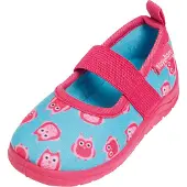 Playshoes Huisschoenen 'Eulen' turquoise / pink