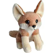 Wild republic pluche woestijnvos - knuffel - 13cm - Fennec vos - beige - Dieren knuffels