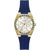 GUESS Analoog horloge 'Saylor' royal blue/koningsblauw / goud