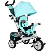 HOMCOM Kinderdriewieler Polyester, Metaal 102L x 49B x 102H cm Groen