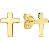 New Bling Oorknopjes – 9NBG-1052 – 14K Goud – Kruis – 8 mm