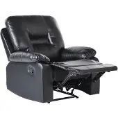 Beliani BERGEN - TV-fauteuil - Zwart - Kunstleer