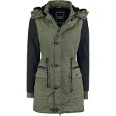 Rock Rebel by EMP Winterjas - Ladies Parka - S tot 3XL - voor Vrouwen - olijf-zwart - Maat 3XL