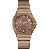 GUESS Analoog horloge 'JAQ' bruin