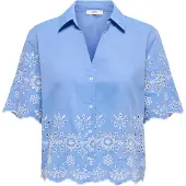 JDY Blouse 'JDYMARINA' blauw / wit