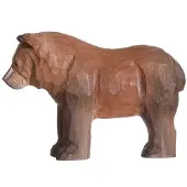 Wudimals - Houten bruine beer figuur - K-PLAY