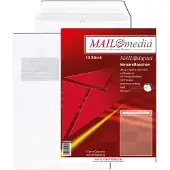 Mailmedia enveloppen MAILdigital C4, wit, venster links, 10 stuks
