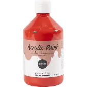 Packlinq Acrylverf Glossy, rood, 500 ml/ 1 fles