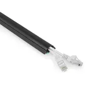 ACT Kabelgoot muur | Nedis | 12 mm kabel (1 meter, PVC, Zwart)