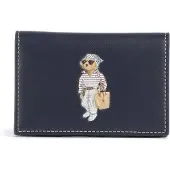 Ralph Lauren Bear Portemonnee Leer 10 cm blauw