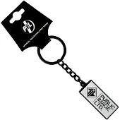 Rock Off Pil Public Image Ltd - New Logo Stacked Text Sleutelhanger - Wit/Zilverkleurig