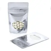 Packlinq Stazakken Zilver met ovaal Venster 8x5x13cm 28 gram