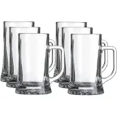 Royal Leerdam Bierglazen/Bierpullen Maxim - 18x stuks - 520 ml - Bierfeest - Oktoberfest - Met oor