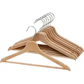 Sarcia.eu 40 x BUMERANG Lichtbruine houten kleerhangers - IKEA