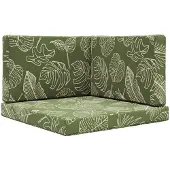 vidaXL Buitenbankkussen Polyester Blad Design 80 x 80 cm Blad Design