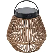 Lutec Solar tafellampje Coppa rotan effect