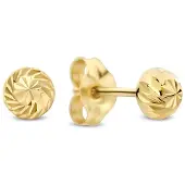 New Bling Oorknopjes – 9NBG-1041 – 14K Goud – Halve Bol – 4 mm