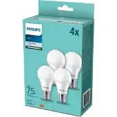 Philips LED-lampen, E27, set van 4, 75W, 4000K