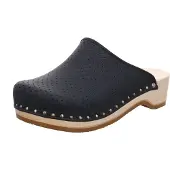 Berkemann STANDARD TOEFFLER houten slippers, uni, blauw, artikelnummer 00400-300, merk , maat 1: 39,5 (EU-maat 6)