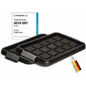 Novaliv 2X vervangingsdeksels 5 liter met clipsluiting 25x15 cm antraciet
