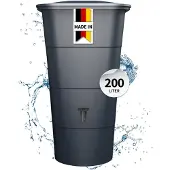 Graf IBIZA regenton hoekig 200 L graphite grey incl. deksel en kraan