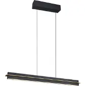 TRIO EMERSON - Hanglamp - Zwart mat - incl. 1x SMD 22 W - 4-stappen TOUCH dimmer - Traploos instelbare lichtkleur - Geheugen functie - Traploos in hoogte verstelbaar