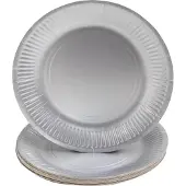 PROnappe kartonnen bord, rond, 230 mm, zilver