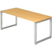 Hjh OFFICE PRO REGO 19 S - 180 x 80 Beuken/Zilver Tafelhoogte I In hoogte verstelbaar