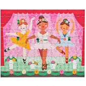 Petit Collage Puzzel Tweezijdig Ballerina 100 Stukjes