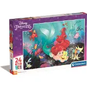 Clementoni - Puzzel - 24 Maxi Stukjes - Disney Prinses Kleine Zeemeermin - Kinderpuzzel - Vanaf 3 jaar