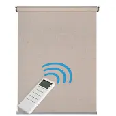 STORESDECO - Motorgecontroleerd Opaco blackout, afstandsbediening, Beige 140x250 cm