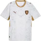 Puma Tricot 'Tschechien 2026' bruin / goudgeel / grijs / wit