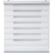 STORESDECO - Premium Duo rolgrodijn met aluminium afwerking Wit, 140x250 cm