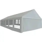 vidaXL Tentdoek zonder Frame Grijs 12 x 6 m PE